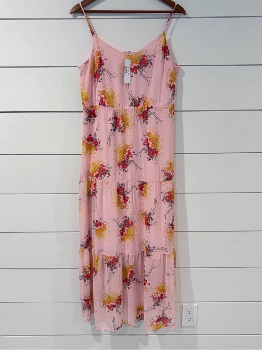 J.Crew Mercantile Pink Floral Midi Dress Boho Cottagecore NWT 14 Coastalcore